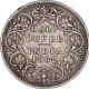 Silver Half Rupee Coin of Victoria Queen of Bombay Mint of 1862.