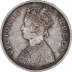 Silver Half Rupee Coin of Victoria Queen of Bombay Mint of 1862.