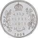 Silver Half Rupee Coin of King Edward VII of Calcutta Mint of 1909.