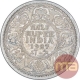 Silver Half Rupee Coin of King George V of Calcutta Mint of 1927.