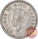 Silver Half Rupee Coin of King George VI of Calcutta Mint of 1939.