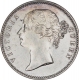 Silver One Rupee Coin of Victoria Queen of Calcutta Mint of 1840.