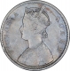 Silver One Rupee Coin of Victoria Queen of Bombay Mint of 1862.