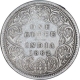 Silver One Rupee Coin of Victoria Queen of Calcutta Mint of 1862.