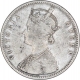 Silver One Rupee Coin of Victoria Queen of Bombay Mint of 1862.