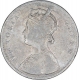 Silver One Rupee Coin of Victoria Queen of Bombay Mint of 1862.