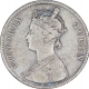 Silver One Rupee Coin of Victoria Queen of Bombay Mint of 1862.