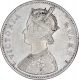 Silver One Rupee Coin of Victoria Queen of Bombay Mint of 1862.