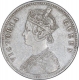 Silver One Rupee Coin of Victoria Queen of Calcutta Mint of 1862.