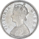 Silver One Rupee Coin of Victoria Queen of Bombay Mint of 1862.