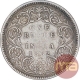 Silver One Rupee Coin of Victoria Queen of Bombay Mint of 1862.