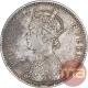 Silver One Rupee Coin of Victoria Queen of Bombay Mint of 1862.