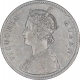 Silver One Rupee Coin of Victoria Queen of Calcutta Mint of 1862.