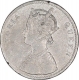 Silver One Rupee Coin of Victoria Queen of Calcutta Mint of 1862.