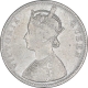 Silver One Rupee Coin of Victoria Queen of Bombay Mint of 1862.