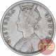 Silver One Rupee Coin of Victoria Queen of Calcutta Mint of 1862.