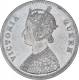 Silver One Rupee Coin of Victoria Queen of Calcutta Mint of 1862.