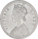 Silver One Rupee Coin of Victoria Queen of Calcutta Mint of 1875.