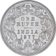 Silver One Rupee Coin of Victoria Empress of Bombay Mint of 1877.