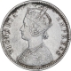 Silver One Rupee Coin of Victoria Empress of Calcutta Mint of 1881.