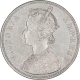 Silver One Rupee Coin of Victoria Empress of Bombay Mint of 1882.