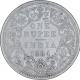 Silver One Rupee Coin of Victoria Empress of Bombay Mint of 1884.