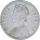 Silver One Rupee Coin of Victoria Empress of Bombay Mint of 1884.