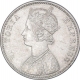 Silver One Rupee Coin of Victoria Empress of Calcutta Mint of 1886.