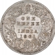 Silver One Rupee Coin of Victoria Empress of Calcutta Mint of 1901.