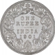 Silver One Rupee Coin of Victoria Empress of Bombay Mint of 1901.