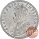 Silver One Rupee Coin of King George V of Calcutta Mint of 1911.