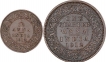 Different Denomination Coins of King George V of Calcutta Mint of 1912.