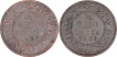 Copper and Bronze Half Pice Coins of King Edward VII of Calcutta Mint of Different Years.