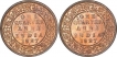 Bronze One Quarter Anna Coins of King George V of Calcutta Mint of 1927.