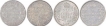 Silver Two Annas Coins of King Edward VII of Calcutta Mint of Different Years.