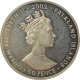 Cupro Nickel Fifty Pence Coin of Queen Elizabeth II of Falkland Islands of United Kingdom  of 2002.