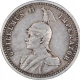 Silver Quarter Rupie Coin of Kaiser Wilhelm II of German East Africa of 1901.