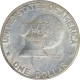 Silver One Dollar Coin of United States of America of 1976.