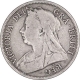 Silver Half Crown Coin of Victoria of United Kingdom of 1896.