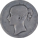 Silver One Crown Coin of Victoria of England of 1845.