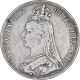 Silver Five Shillings Crown Coin of Victoria Dei Gratia of Great Britain of 1889.