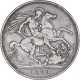 Silver Five Shillings Crown Coin of Victoria Dei Gratia of Great Britain of 1889.