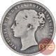 Silver One Shilling Coin of Victoria  of Great Britain of 1872.