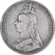 Silver Five Shillings Crown Coin of Victoria Dei Gratia of Great Britain of 1890.