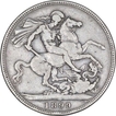 Silver One Sovereign Coin of Queen Victoria of United Kingdom of 1899.