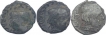 Lot of Three Silver Drachma Coins of Vishvasena of Kardamaka Family of Western Kshatrapas.