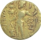 Gold Dinar Coin of Samudragupta of Gupta Dynasty of Sceptre Type.