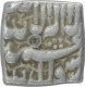 Silver Square One Rupee Coin of Akbar of Ahmadabad Mint.