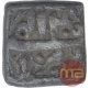 Silver Square One Rupee Coin of Akbar of Isfandarmuz Month.