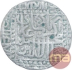 Silver One Rupee Coin of Akbar of Ahmadabad Mint.